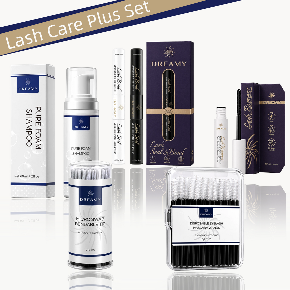 DreamyBond DIY lash bond and care products for longer cluster lash wear