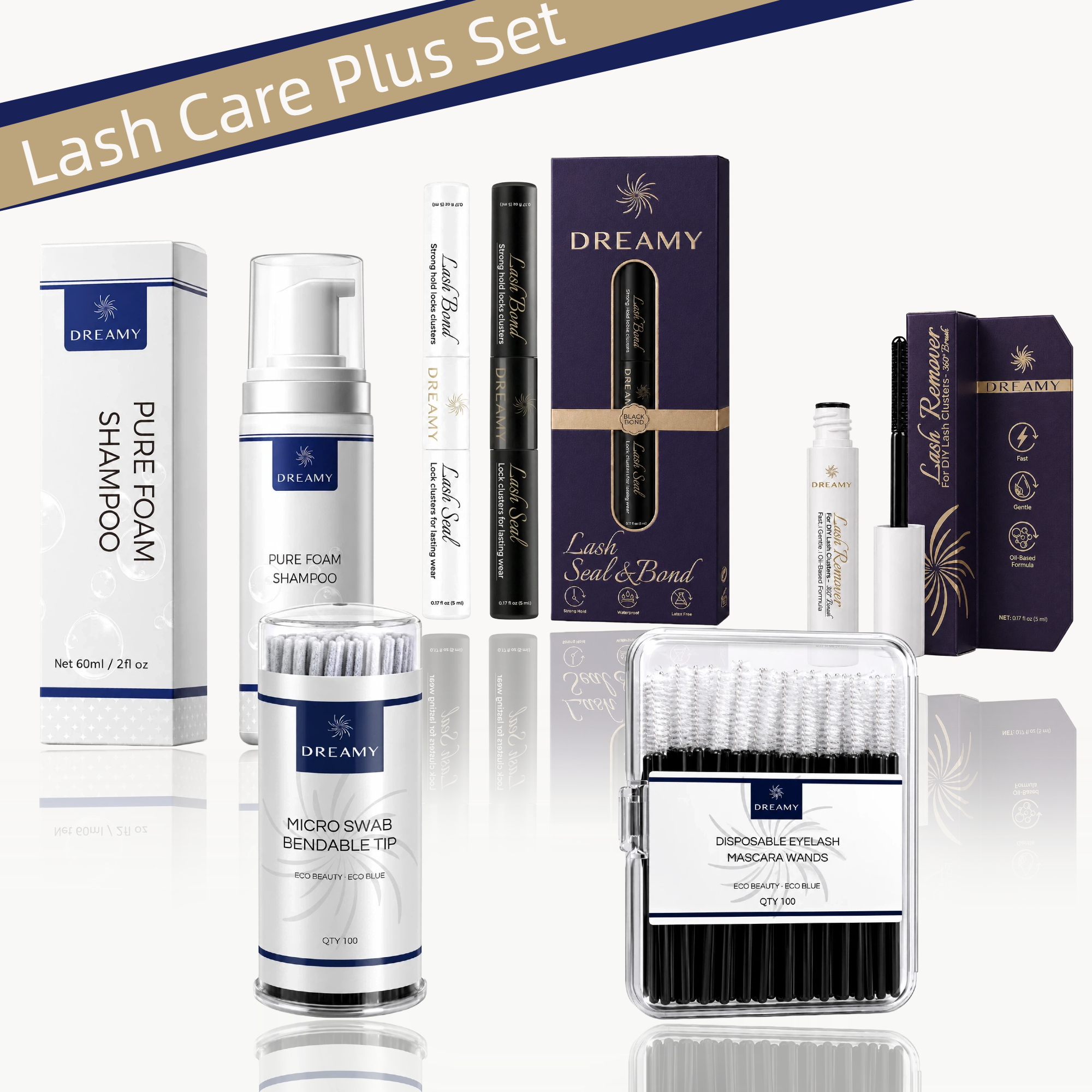 DreamyBond DIY lash bond and care products for longer cluster lash wear