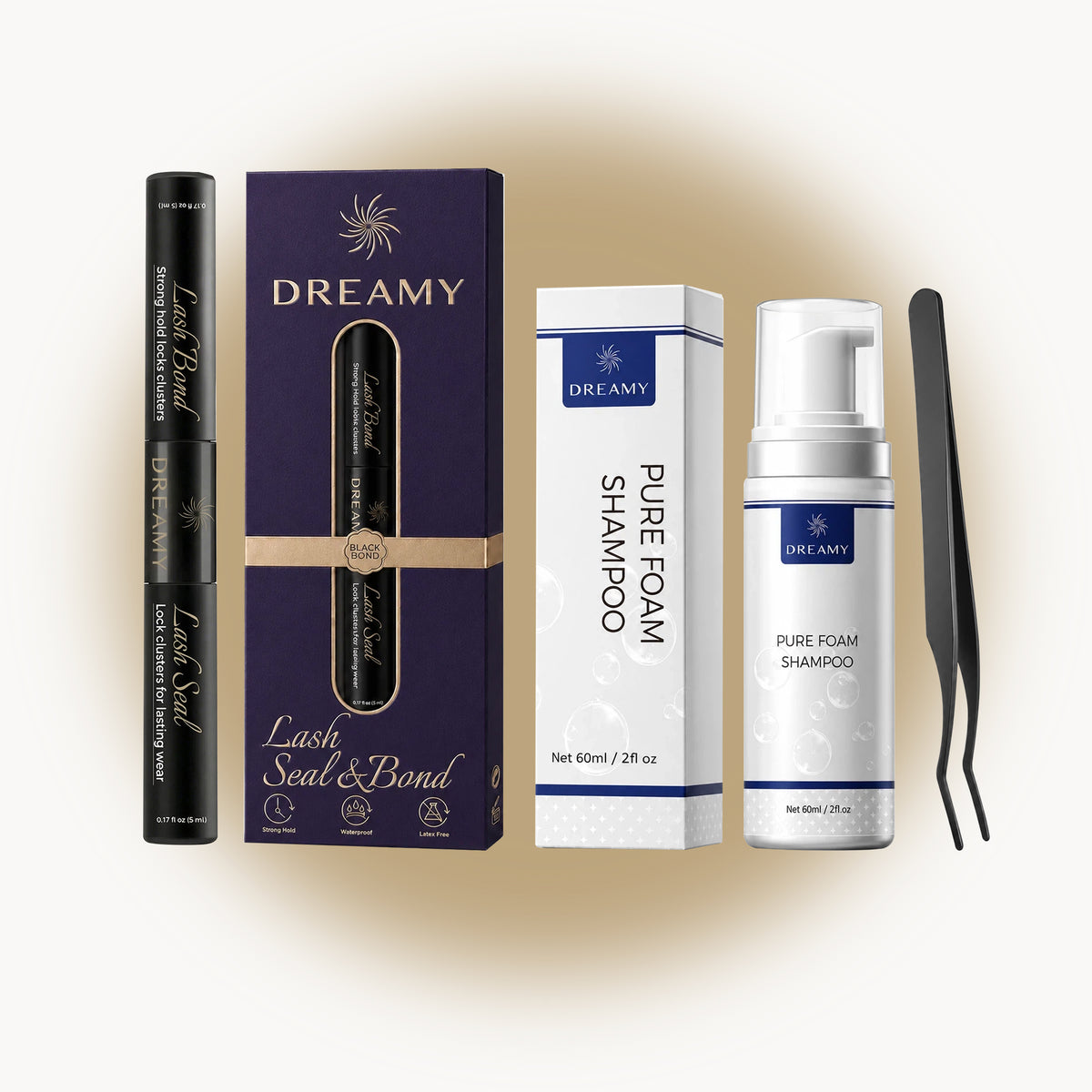 Basic - Daily Black Lash Bond Complete Care Kit — 基础款日常黑色睫毛胶全流程护理套装