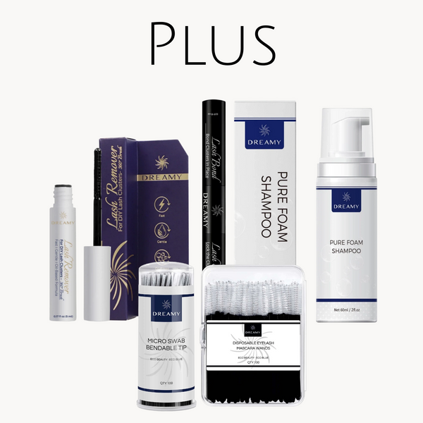 Set de cuidado de adhesivo para pestañas premium Plus