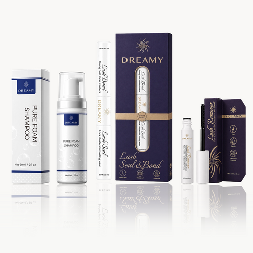 Clear lash bond, remover and shampoo starter kit