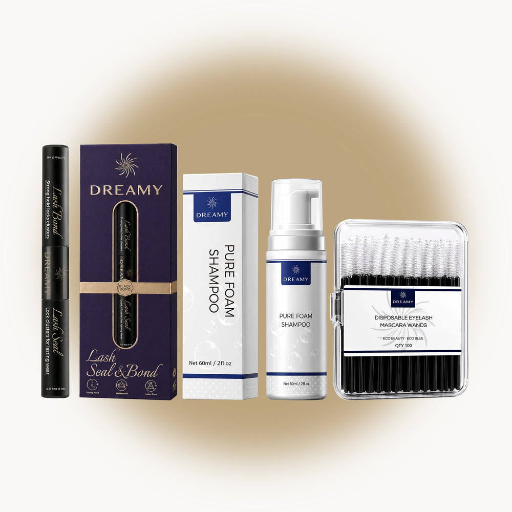 Basic - Daily Black Lash Bond Cleaning Kit — 基础款日常黑色睫毛胶清洁护理套装