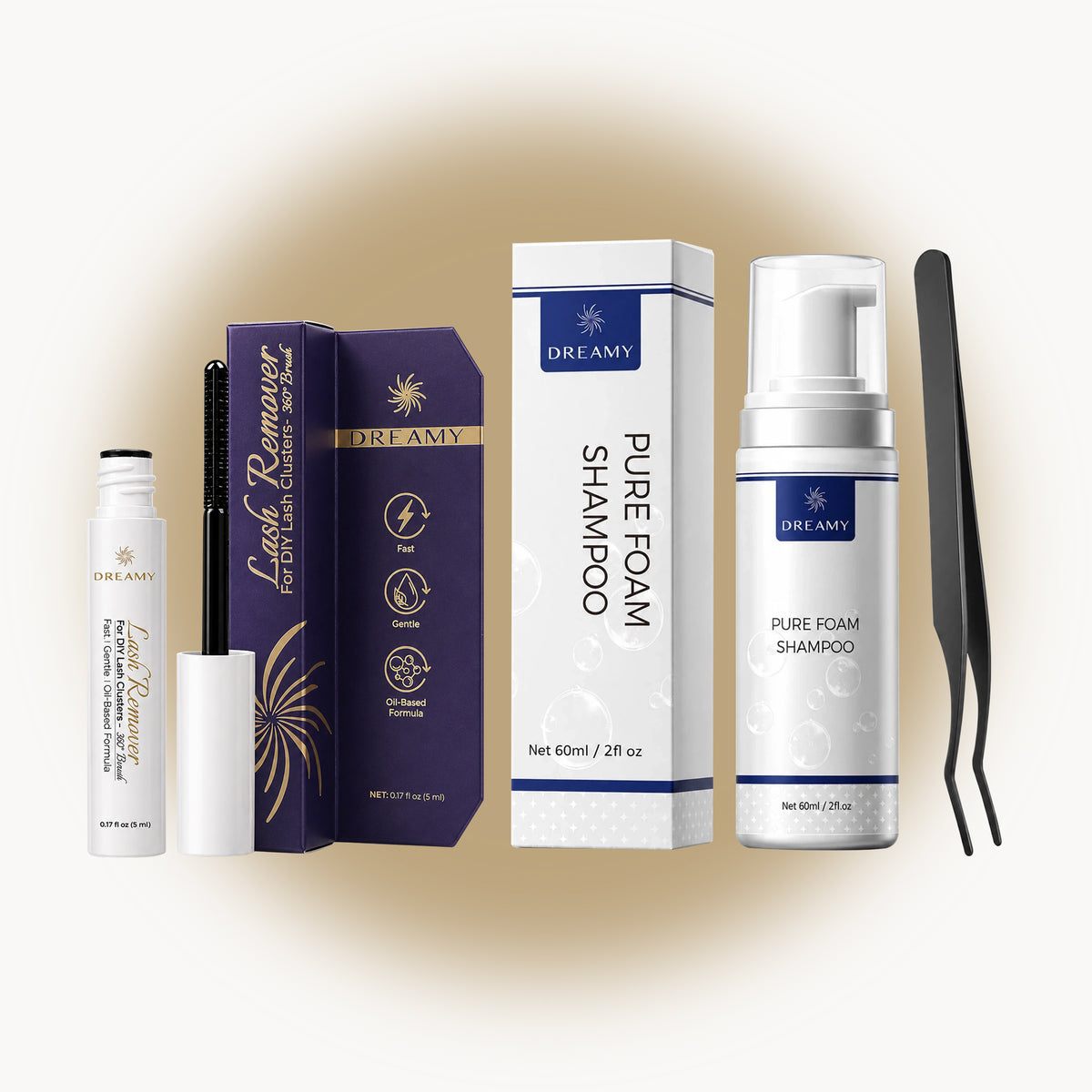 Basic - Daily Black Lash Bond Complete Care Kit — 基础款日常黑色睫毛胶全流程护理套装