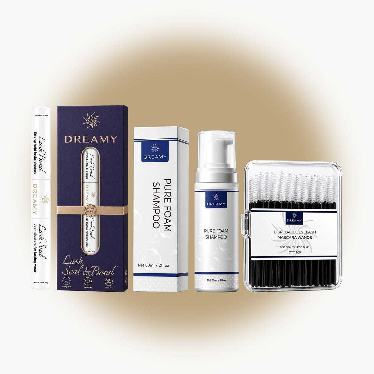 Basic - Daily White Lash Bond Cleaning Kit — 基础款日常白色睫毛胶清洁护理套装