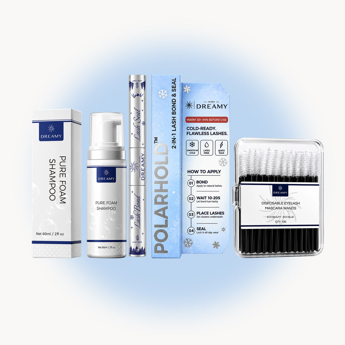 Basic - POLARHOLD Lash Bond Cleaning Kit — 基础款冬季睫毛胶清洁护理套装