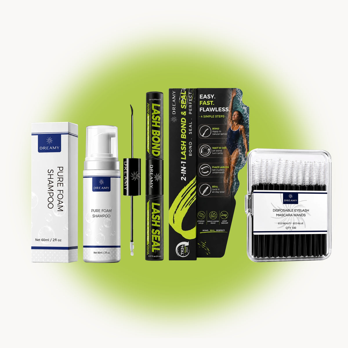 Basic - Sports Black Lash Bond Cleaning Kit — 基础款运动黑色睫毛胶清洁护理套装