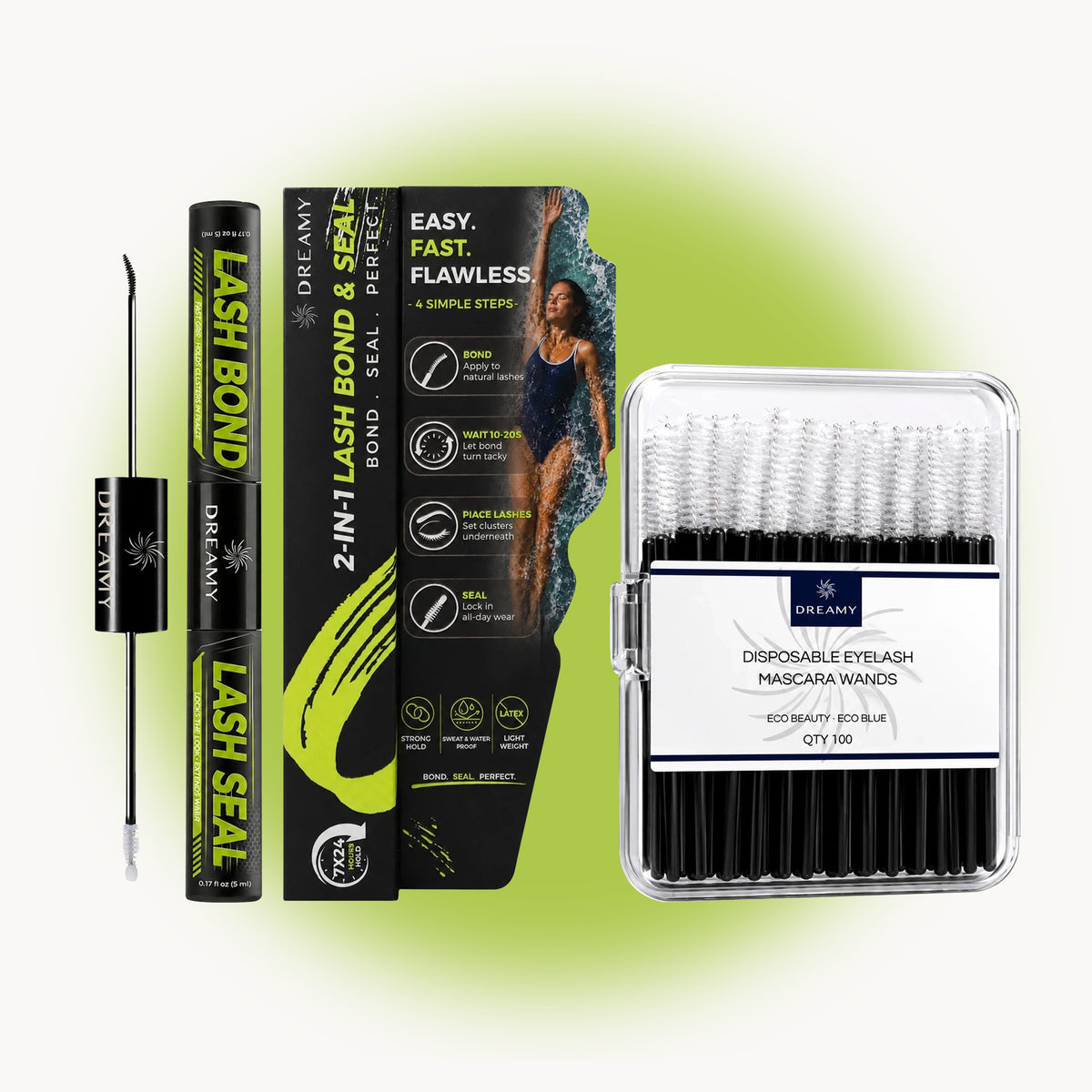 Basic - Sports Black Lash Bond Tool Kit — 基础款运动黑色睫毛胶工具套装