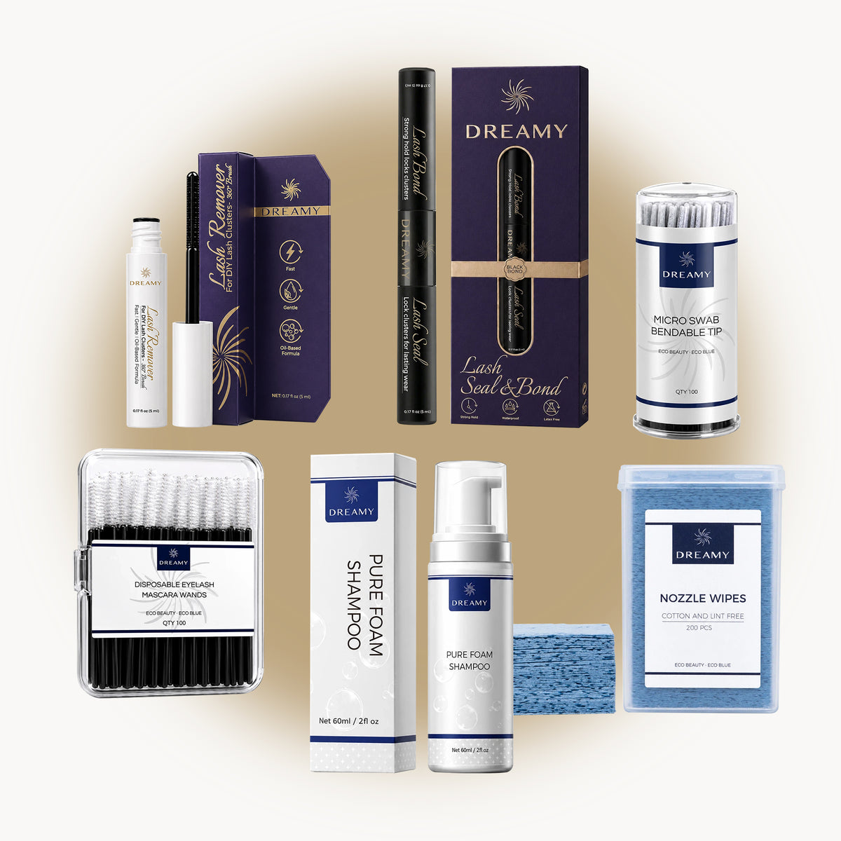 Deluxe - Daily Black Lash Bond Cleaning Kit — 豪华款日常黑色睫毛胶清洁护理套装