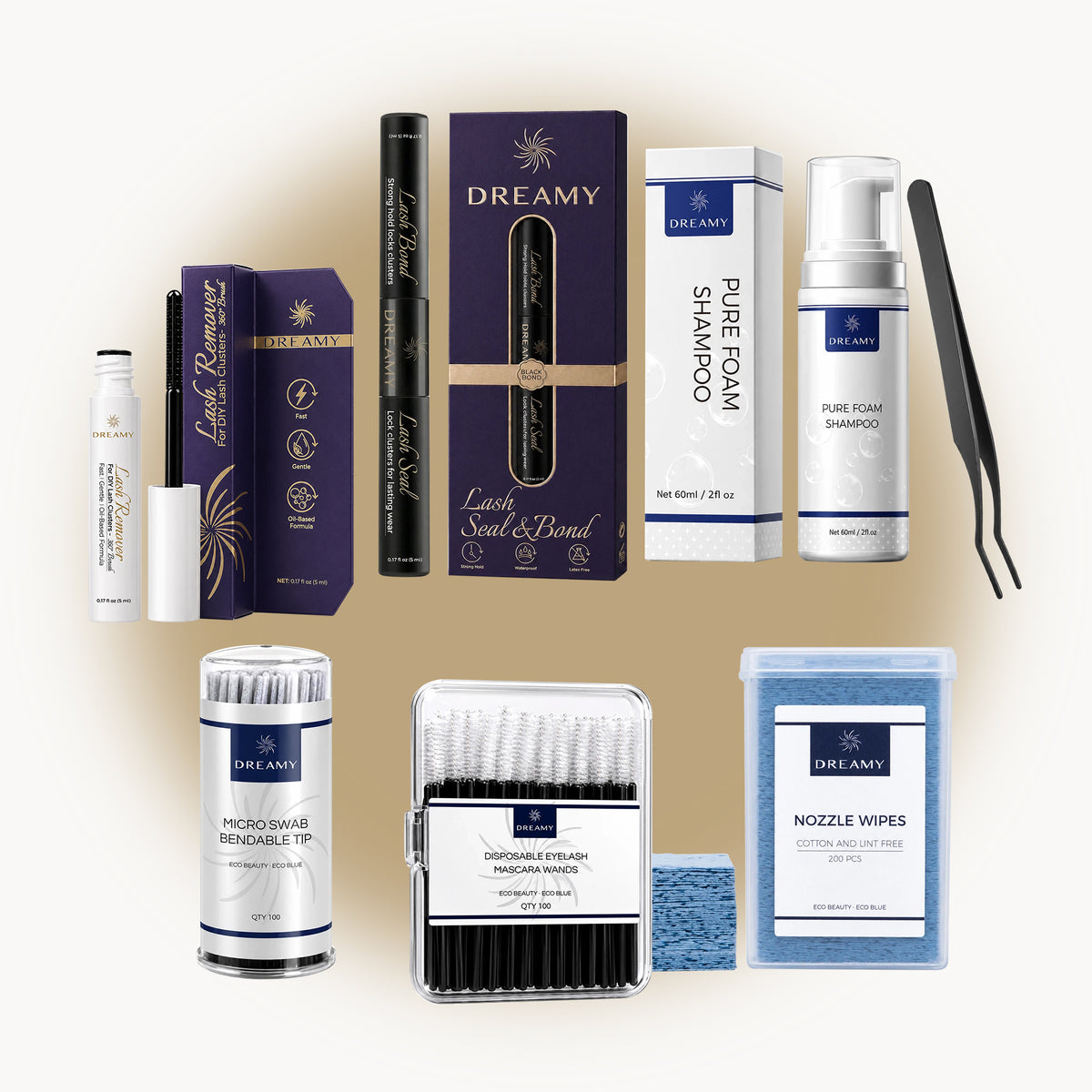 Deluxe - Daily Black Lash Bond Complete Care Kit — 豪华款日常黑色睫毛胶全流程护理套装
