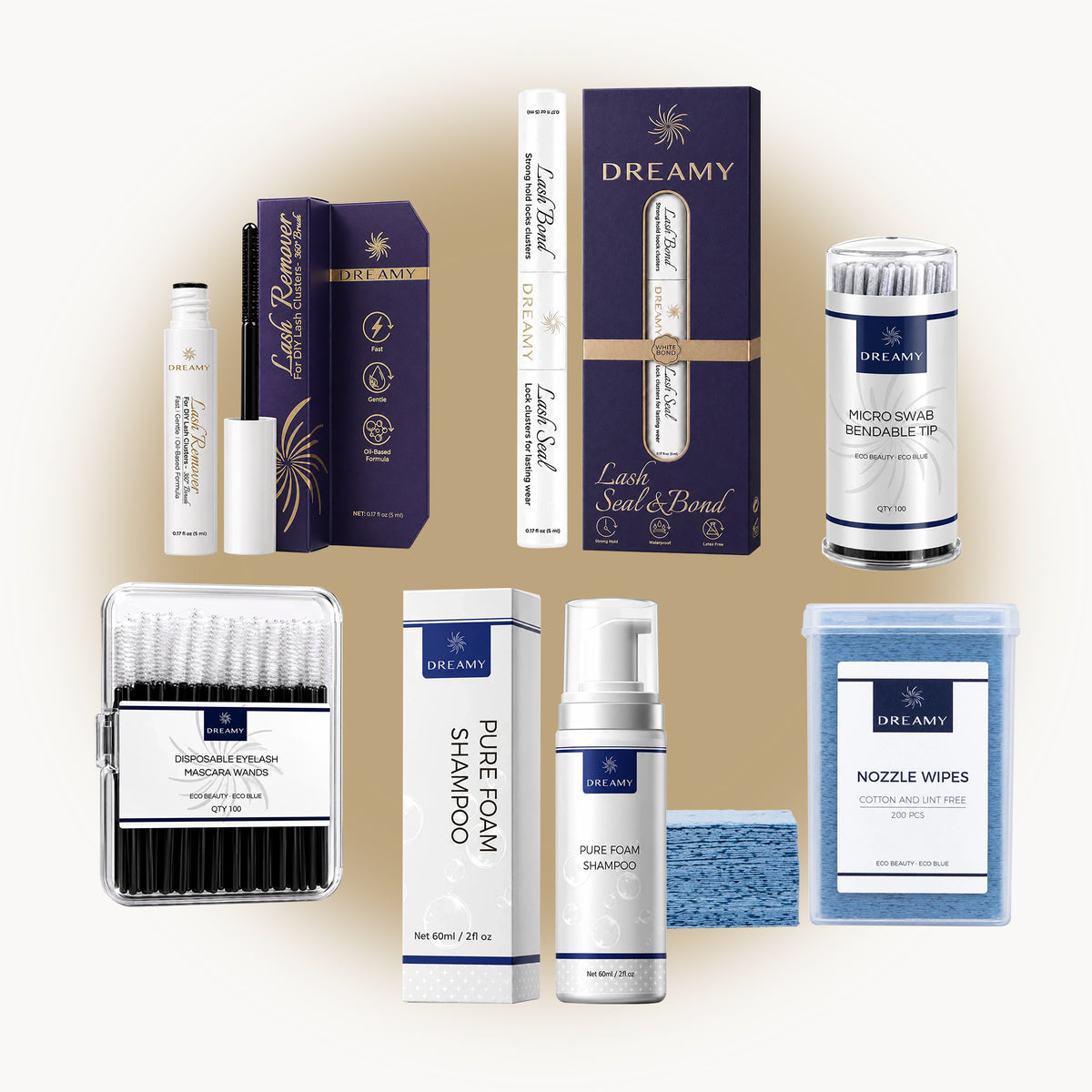 Deluxe - Daily White Lash Bond Cleaning Kit — 豪华款日常白色睫毛胶清洁护理套装