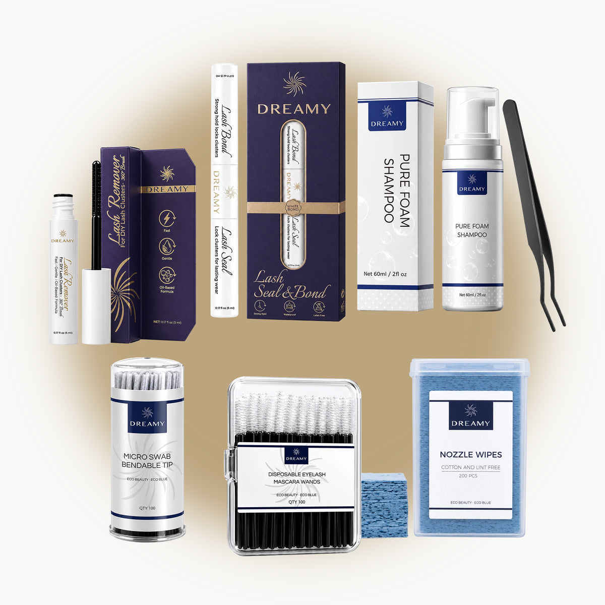 Deluxe - Daily White Lash Bond Complete Care Kit — 豪华款日常白色睫毛胶全流程护理套装