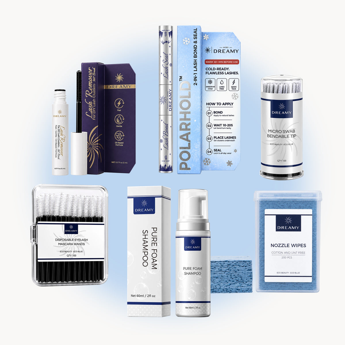 Deluxe - POLARHOLD Lash Bond Cleaning Kit — 豪华款冬季睫毛胶清洁护理套装