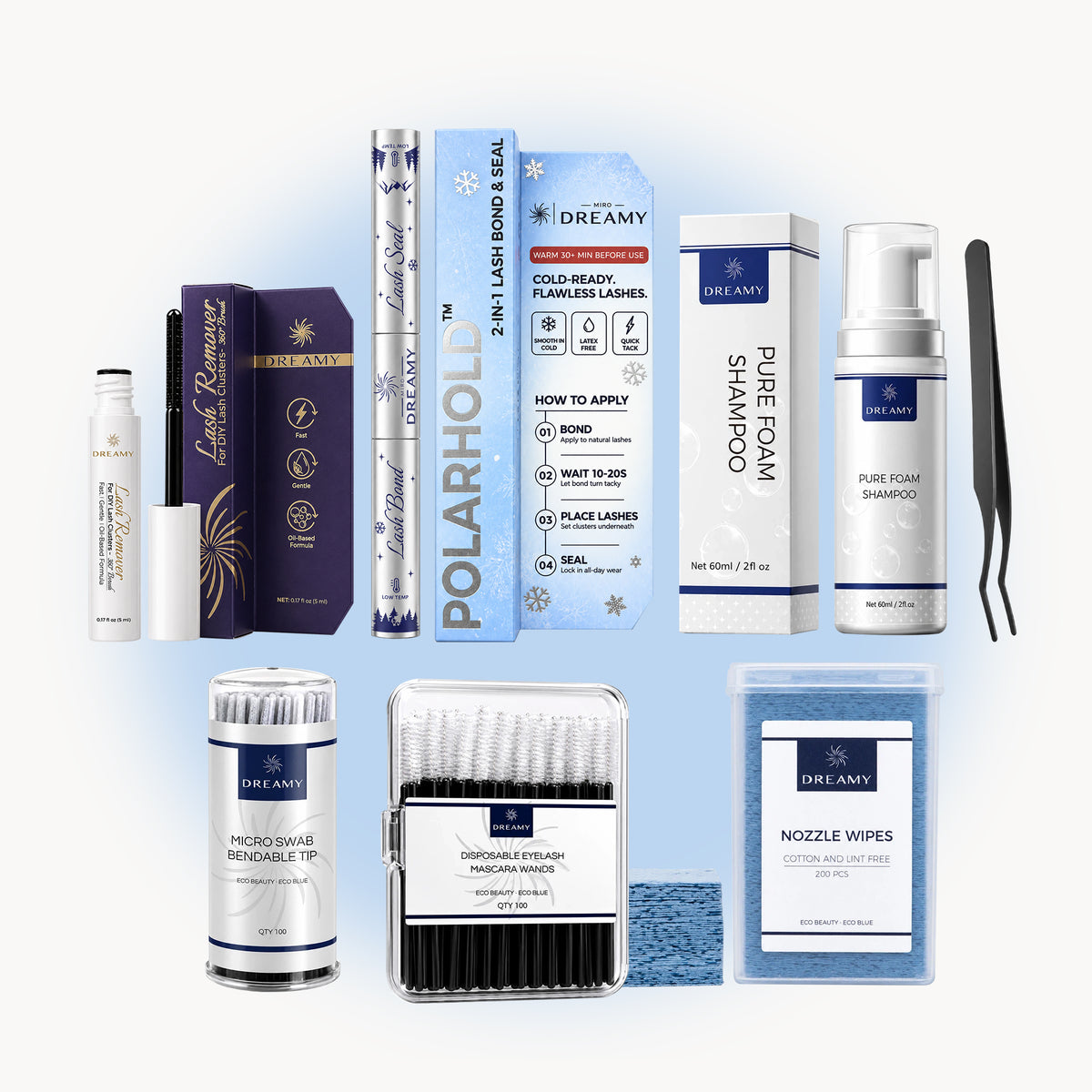 Deluxe - POLARHOLD Lash Bond Complete Care Kit — 豪华款冬季睫毛胶全流程护理套装