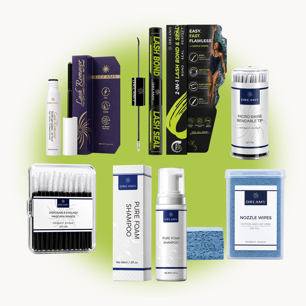 Deluxe - Sports Black Lash Bond Cleaning Kit — 豪华款运动黑色睫毛胶清洁护理套装