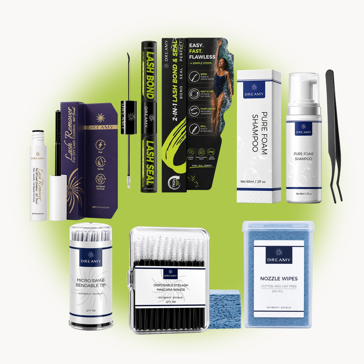 Deluxe - Sports Black Lash Bond Complete Care Kit — 豪华款运动黑色睫毛胶全流程护理套装