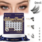 MIRO DREAMY Devil 3D Cluster Lashes – 0.05mm ultra-thin silicone band, flexible curl, 3D layering and multiple lash lengths