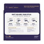MIRO DREAMY Sunflower 3D Cluster Lashes back packaging, application instructions and material