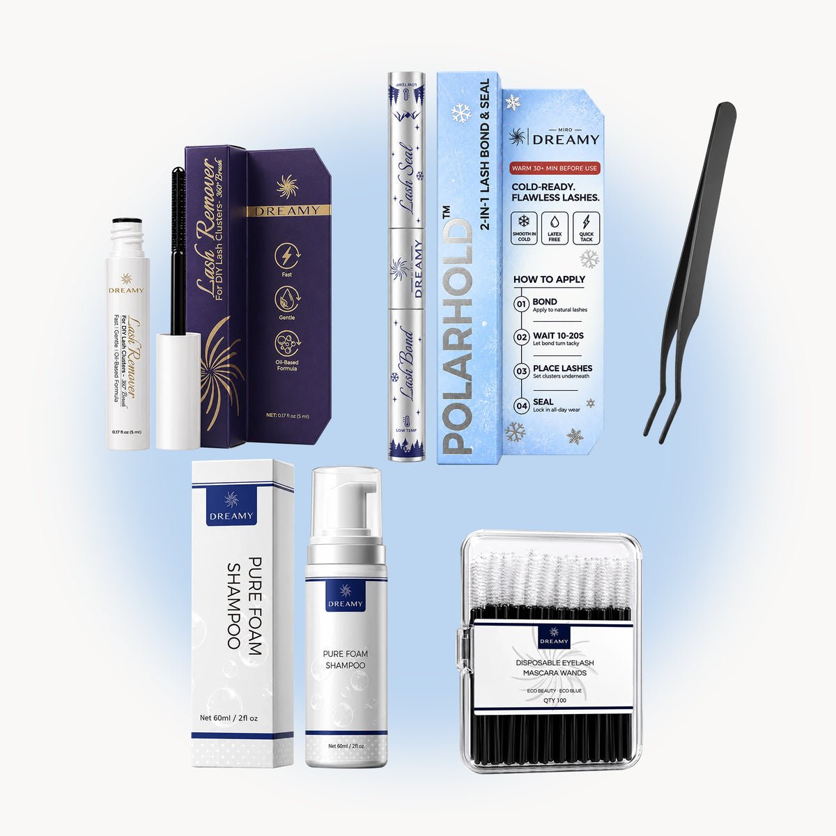 Plus - POLARHOLD Lash Bond Complete Care Kit — 进阶款冬季睫毛胶全流程护理套装