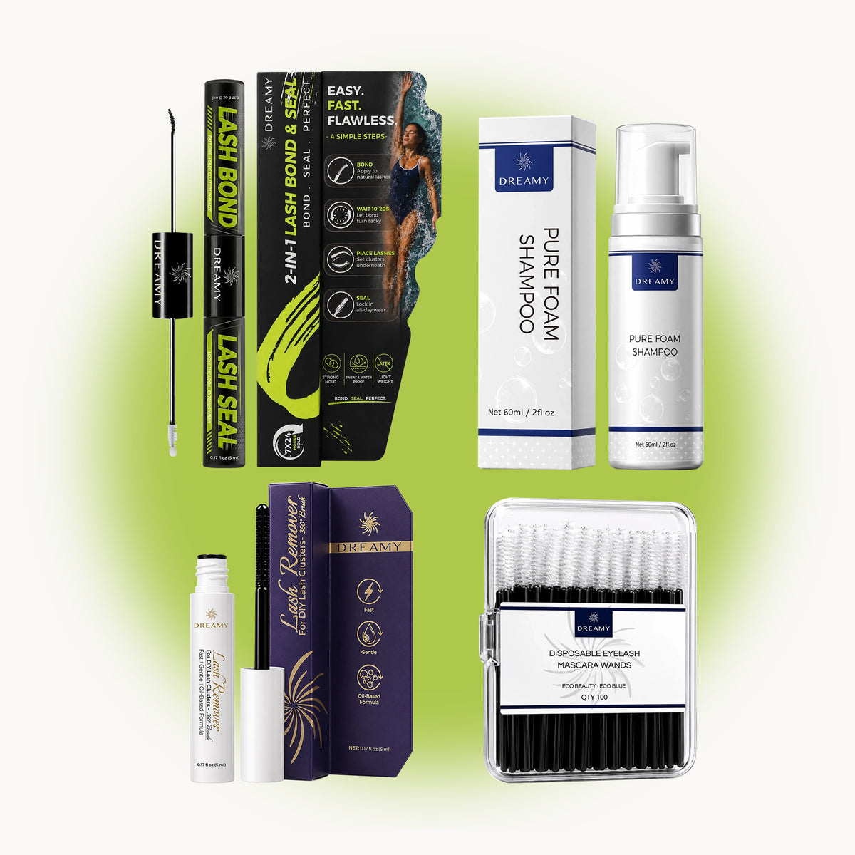 Plus - Sports Black Lash Bond Cleaning Kit — 进阶款运动黑色睫毛胶清洁护理套装