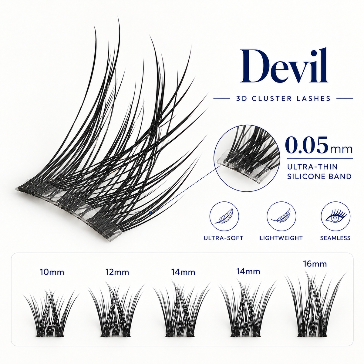 Devil 3D Cluster Lashes style image 3